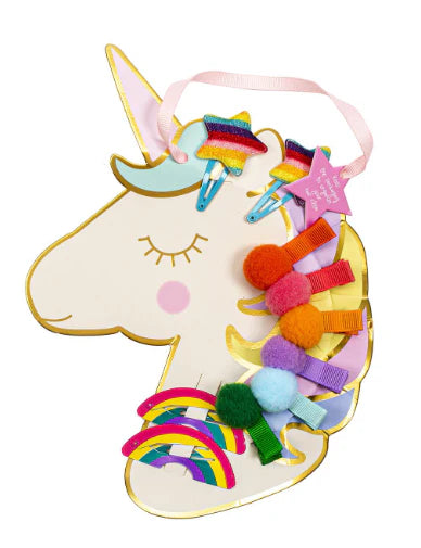 Unicorn Hair Clip Set