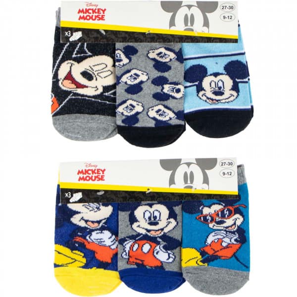 Pack of 3 Mickey Mouse Ankle Socks