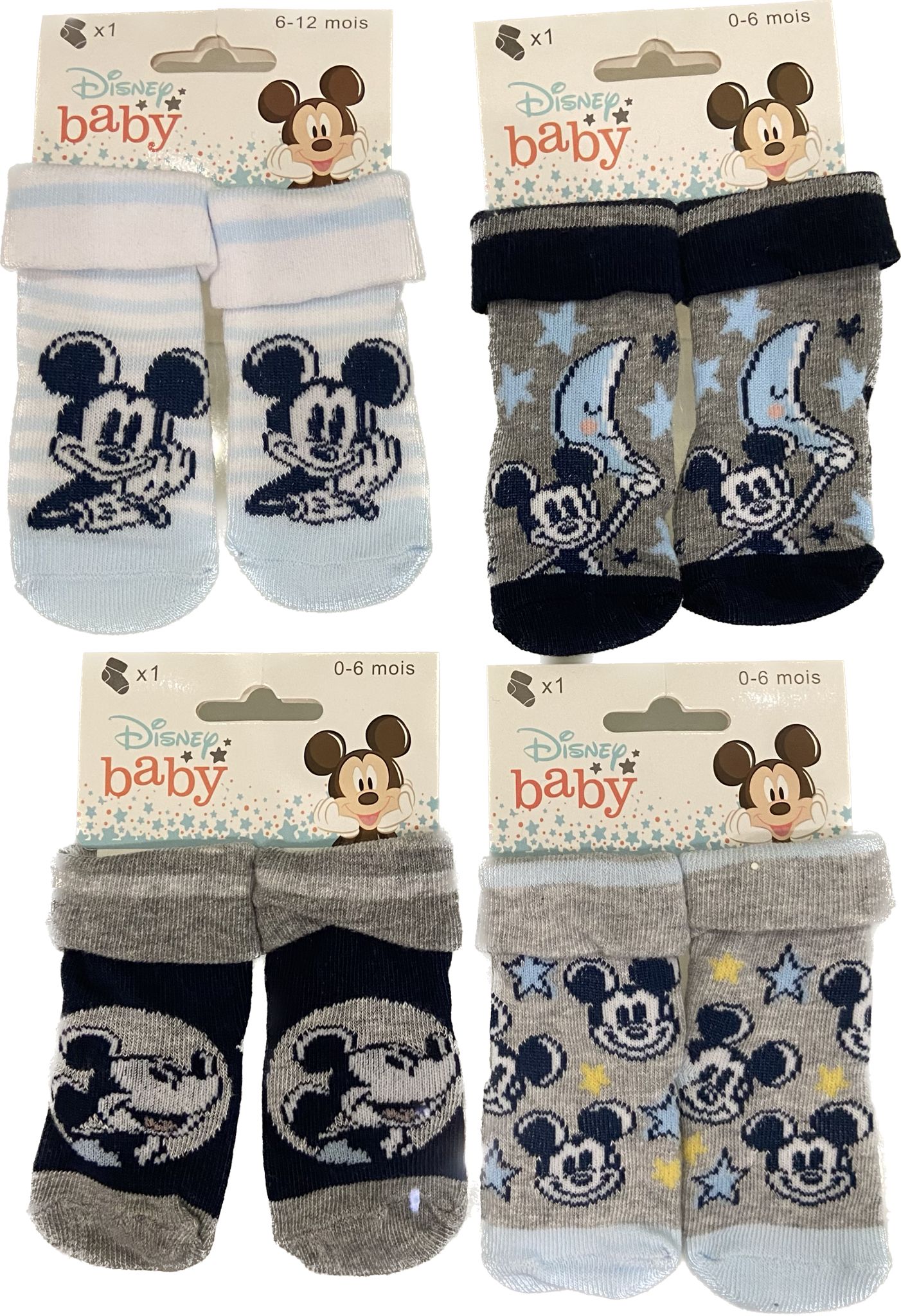 Pack of 4 Mickey Mouse Baby Socks
