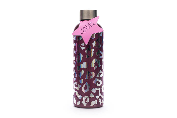 Silver Leopard Print Stainless Steel Bottle
