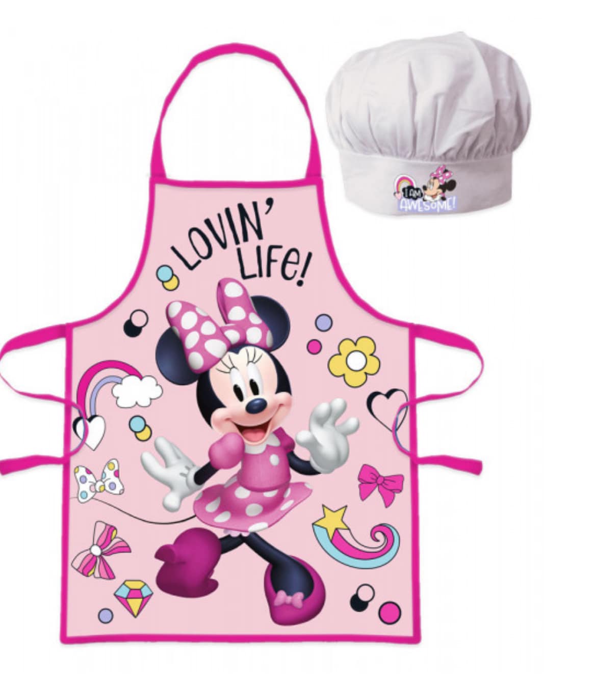Minnie Mouse  Apron And Chef Hat Set