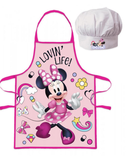 Minnie Mouse  Apron And Chef Hat Set