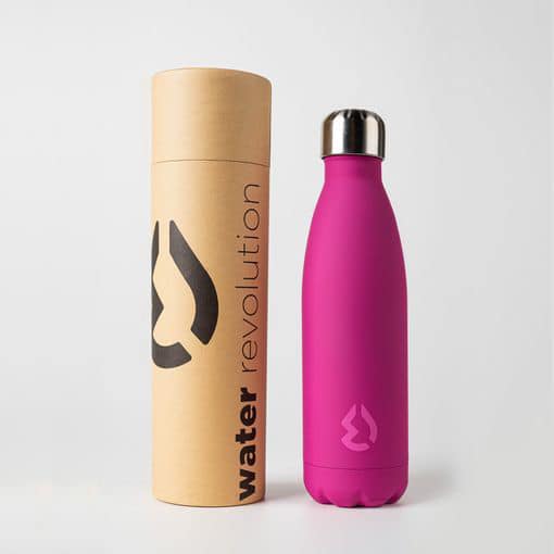 Water Revolution Stainless Steel Bottle Dark Pink