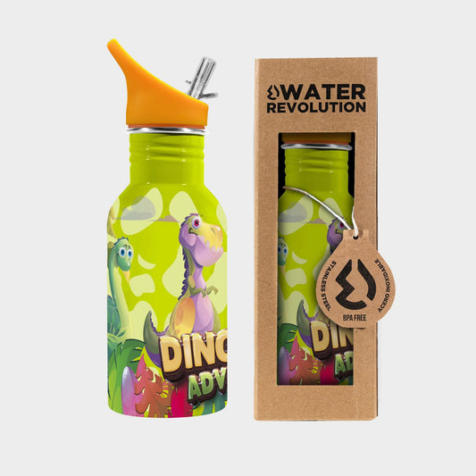 Water Revolution Stainless Steel Bottle Dinoland Adventure