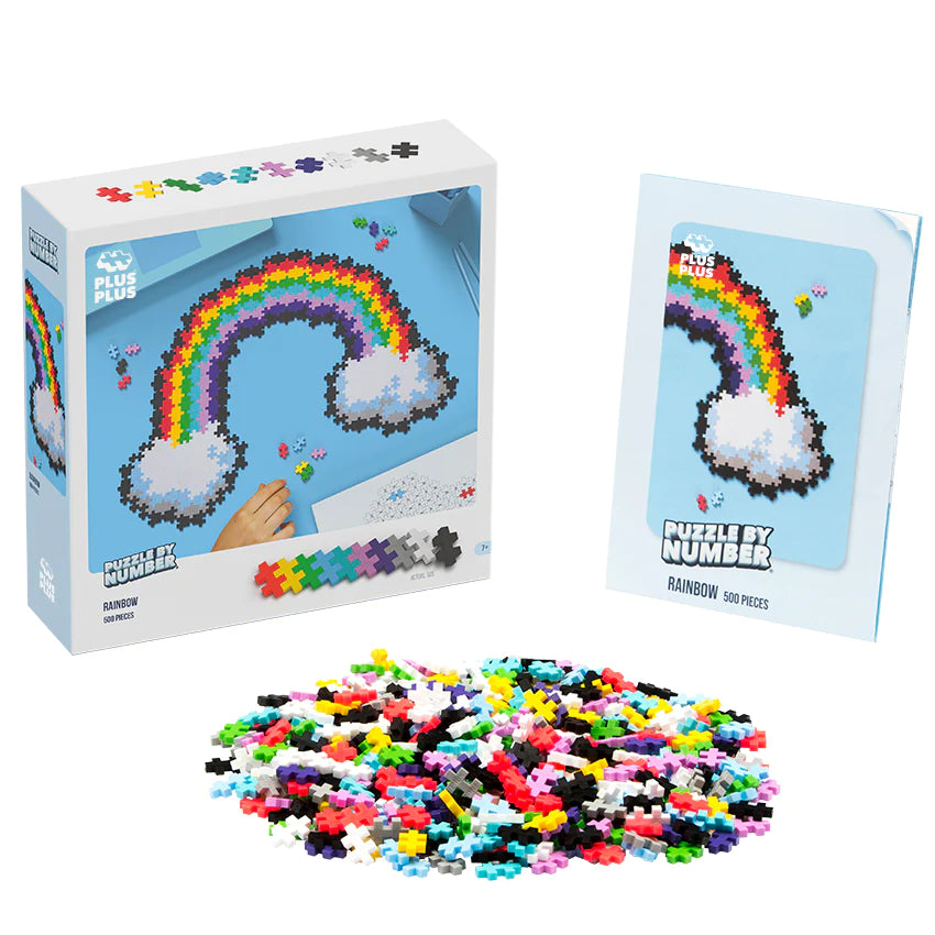 Plus Plus Puzzle By Number - 500 Pieces Rainbow