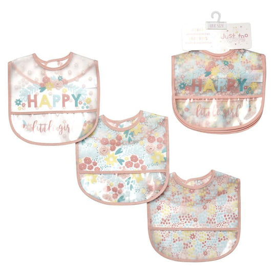 Pack of 3 Easy To Clean Bibs