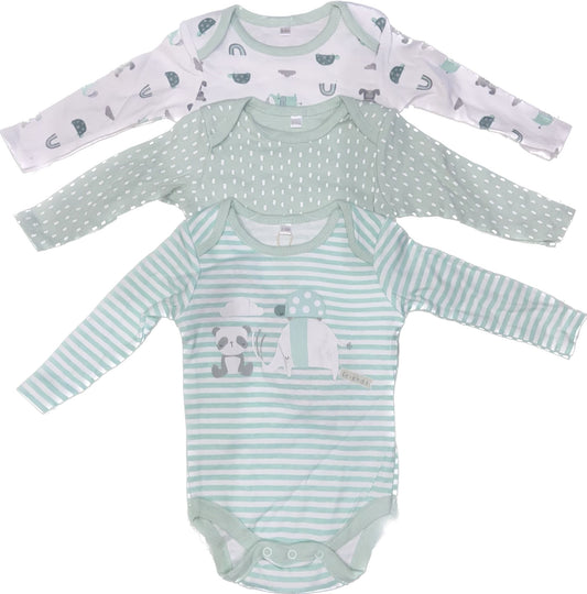 Pack of 3 Long Sleeved Babygrows